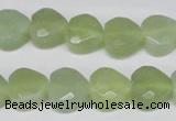 CHG93 15.5 inches 12*12mm faceted heart New jade beads wholesale