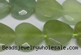 CHG96 15.5 inches 18*18mm faceted heart New jade beads wholesale