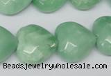 CHG99 15.5 inches 20*20mm faceted heart amazonite beads wholesale