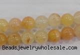 CHJ03 15.5 inches 8mm round honey jade stone beads wholesale