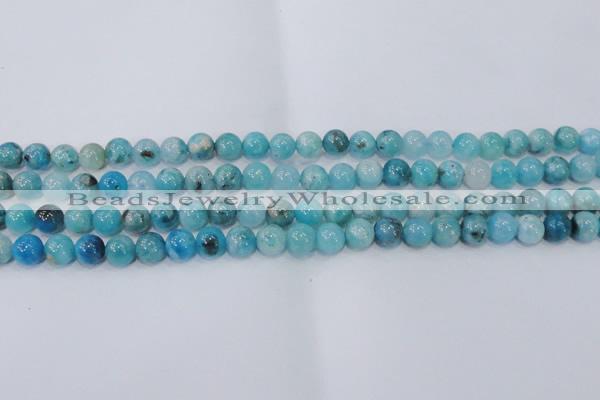 CHM202 15.5 inches 8mm round blue hemimorphite beads wholesale