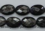 CHS07 15.5 inches 13*18mm faceted oval natural hypersthene gemstone beads