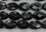 CHS14 15.5 inches 10*14mm faceted oval natural hypersthene beads