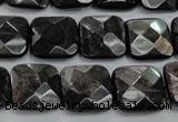 CHS27 15.5 inches 15*15mm faceted square natural hypersthene beads