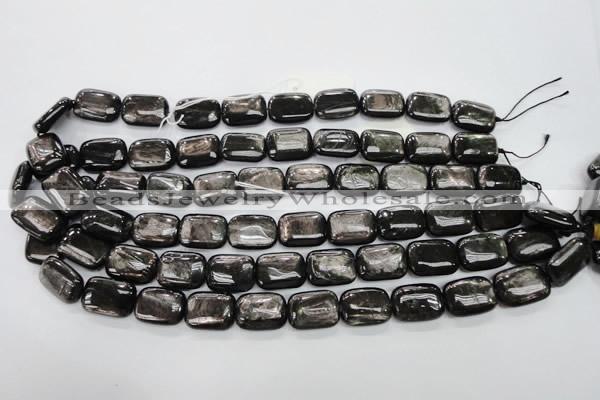 CHS91 15.5 inches 13*18mm rectangle natural hypersthene beads