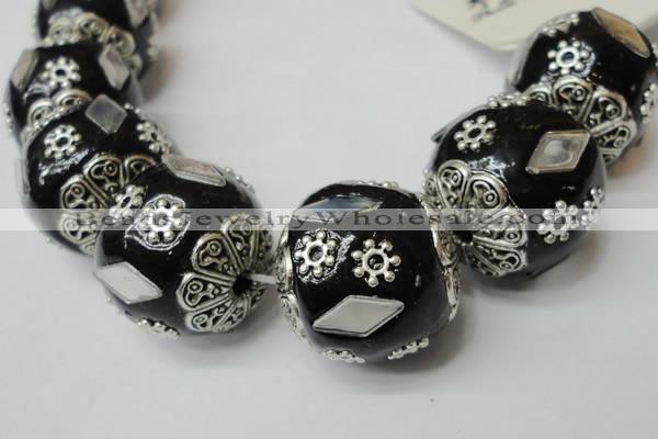 CIB102 17mm round fashion Indonesia jewelry beads wholesale