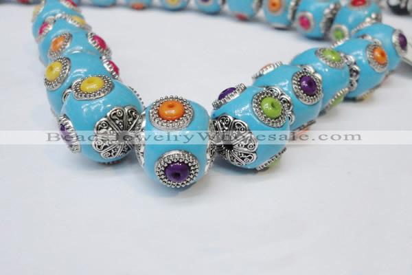 CIB141 18mm round fashion Indonesia jewelry beads wholesale