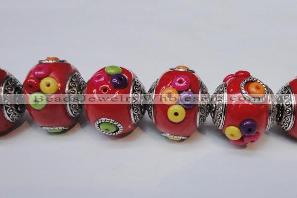 CIB150 21mm round fashion Indonesia jewelry beads wholesale