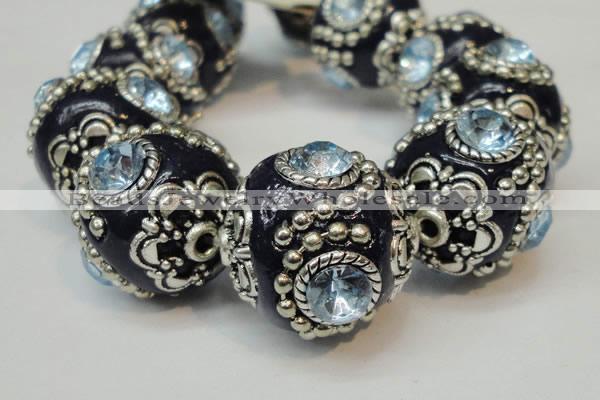 CIB204 19mm round fashion Indonesia jewelry beads wholesale