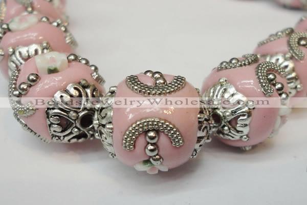 CIB210 17mm round fashion Indonesia jewelry beads wholesale