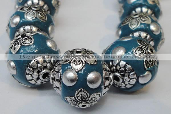 CIB224 18mm round fashion Indonesia jewelry beads wholesale