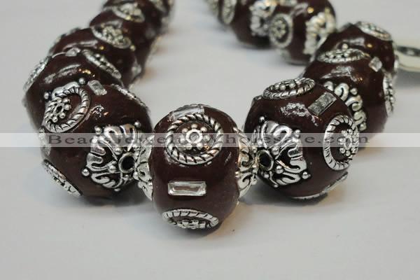 CIB228 18mm round fashion Indonesia jewelry beads wholesale