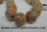 CIB425 25mm round fashion Indonesia jewelry beads wholesale