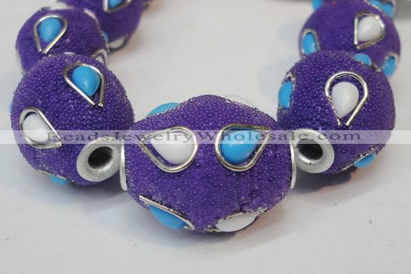 CIB492 18*23mm drum fashion Indonesia jewelry beads wholesale