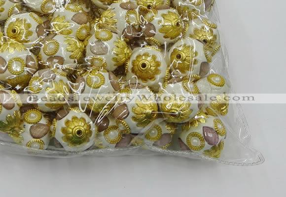 CIB525 22mm round fashion Indonesia jewelry beads wholesale