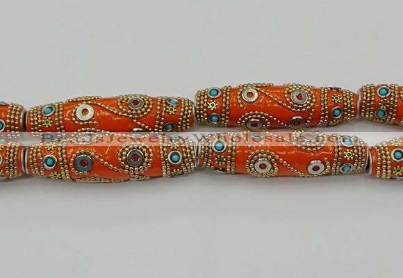 CIB667 16*60mm rice fashion Indonesia jewelry beads wholesale