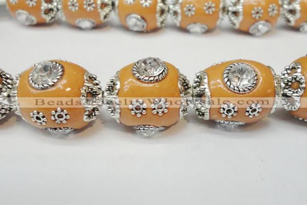 CIB80 16*22mm oval fashion Indonesia jewelry beads wholesale