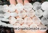 CIBS01 15 inches 20mm coin white crystal gemstone beads wholesale