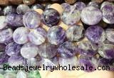 CIBS03 15 inches 20mm coin amethyst gemstone beads wholesale