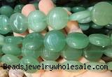 CIBS04 15 inches 20mm coin green aventurine gemstone beads wholesale