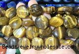 CIBS10 15 inches 20mm coin yellow tiger eye gemstone beads wholesale