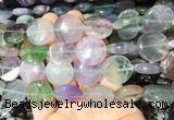 CIBS14 15 inches 20mm coin fluorite gemstone beads wholesale