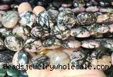 CIBS27 15 inches 20mm coin black veined rhodonite gemstone beads wholesale