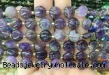 CIBS35 15 inches 10mm coin amethyst gemstone beads wholesale