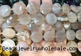 CIBS54 15 inches 15mm faceted coin moonstone beads wholesale CIBS54 15 inches 15mm faceted coin moonstone beads wholesale