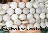 CIBS55 15 inches 15mm faceted coin white moonstone beads wholesale CIBS55 15 inches 15mm faceted coin white moonstone beads wholesale