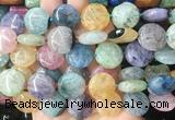 CIBS59 15 inches 18mm coin Agate gemstone beads wholesale CIBS59 15 inches 18mm coin Agate gemstone beads wholesale
