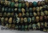 CIJ07 15.5 inches 6*8mm rondelle impression jasper beads wholesale