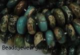 CIJ09 15.5 inches 6*12mm rondelle impression jasper beads wholesale