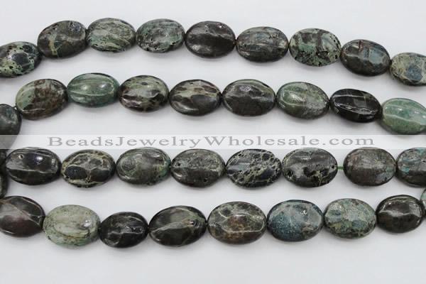 CIJ112 15.5 inches 13*18mm oval dyed impression jasper beads wholesale