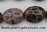 CIJ123 15.5 inches 13*18mm oval dyed impression jasper beads wholesale