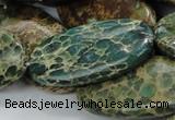 CIJ19 15.5 inches 20*40mm oval impression jasper beads wholesale