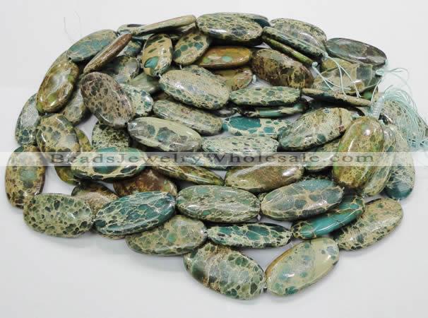 CIJ19 15.5 inches 20*40mm oval impression jasper beads wholesale