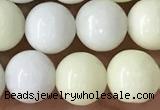 CIJ202 15.5 inches 8mm round ivory jade beads wholesale