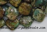 CIJ23 15.5 inches 16*16mm diamond impression jasper beads wholesale