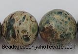 CIJ86 15.5 inches 18mm round impression jasper beads wholesale