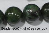 CIS05 15.5 inches 14mm round green iron stone beads wholesale