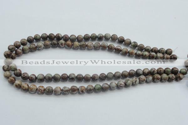 CJA01 15.5 inches 8mm round green jasper beads wholesale