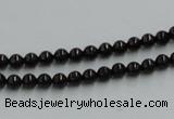 CJB01 16 inches 4mm round natural jet gemstone beads wholesale