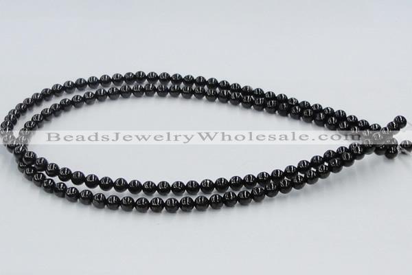 CJB02 16 inches 6mm round natural jet gemstone beads wholesale