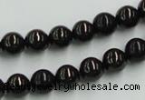 CJB03 16 inches 8mm round natural jet gemstone beads wholesale