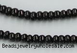 CJB09 16 inches 4*6mm rondelle natural jet gemstone beads wholesale