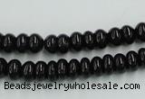 CJB10 16 inches 5*8mm rondelle natural jet gemstone beads wholesale