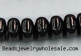 CJB12 16 inches 9*16mm rondelle natural jet gemstone beads wholesale