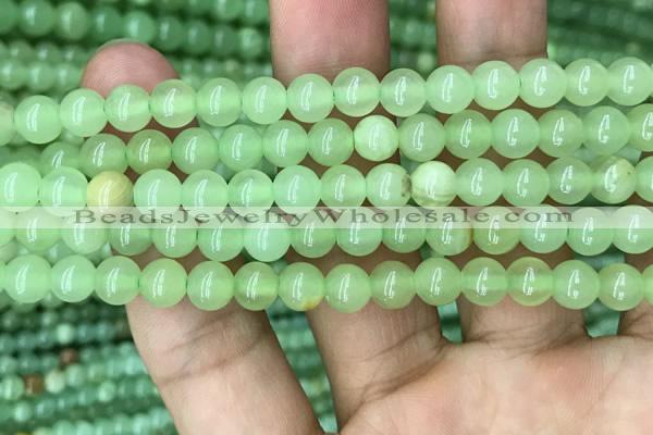 CJB309 15.5 inches 6mm round dyed green jade gemstone beads