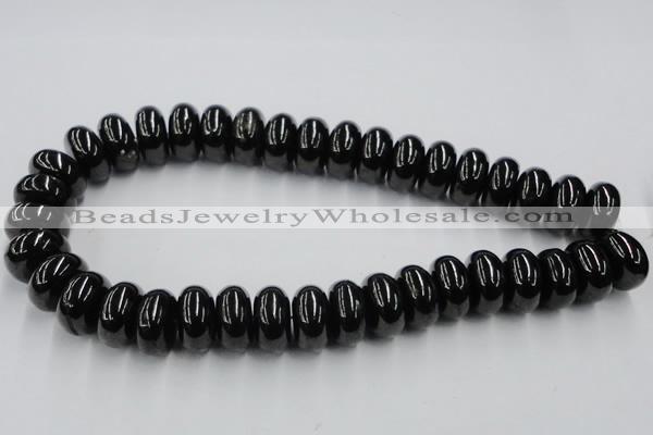 CJB35 16 inches 10*20mm rondelle natural jet gemstone beads